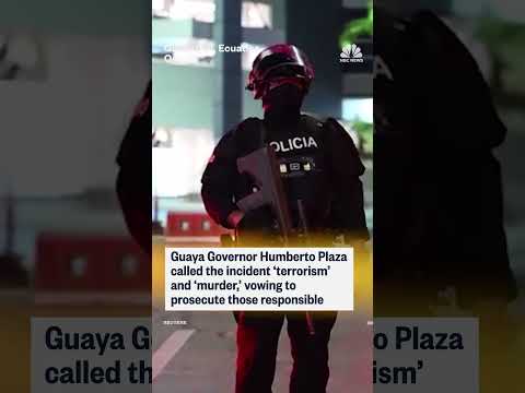 Truck explodes on busy street in Ecuador