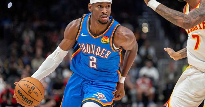 Holmgren scores 31 points, Gilgeous-Alexander has 30 to lead Oklahoma City past the Hawks 117
