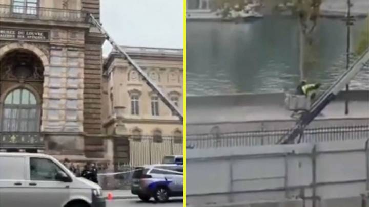 Por un balcón y con una escalera mecánica de un camión: Así escaparon los ladrones del Louvre
