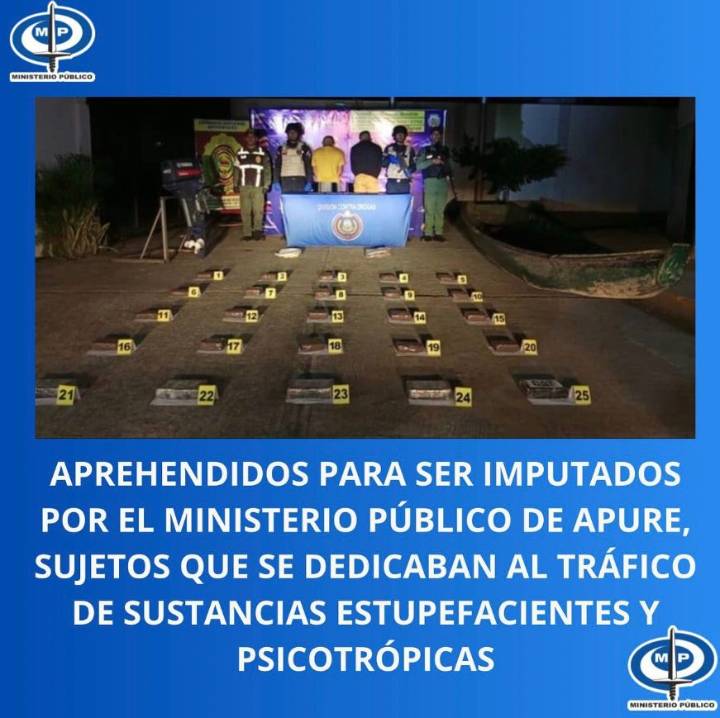 Ministerio Público imputó a dos narcos que ocultaban drogas dentro de una canoa en Apure