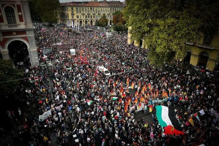 En Italia, la principal central sindical prepara una huelga general en solidaridad con Palestina