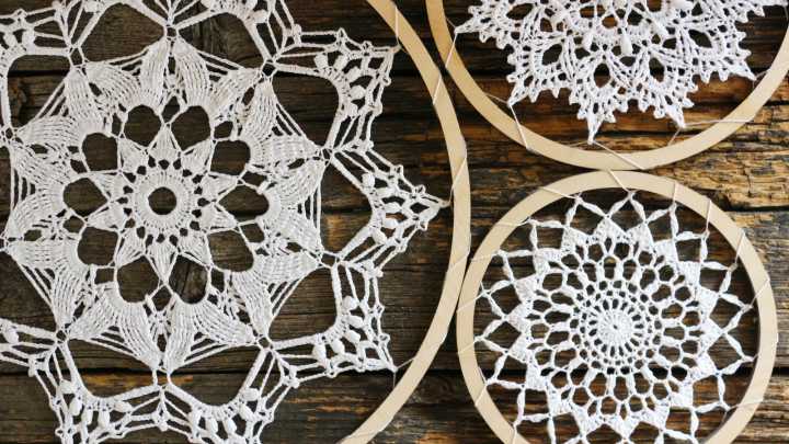 Upcycle Vintage Doilies Into A Stunning DIY Centerpiece On A Thrift Store Budget