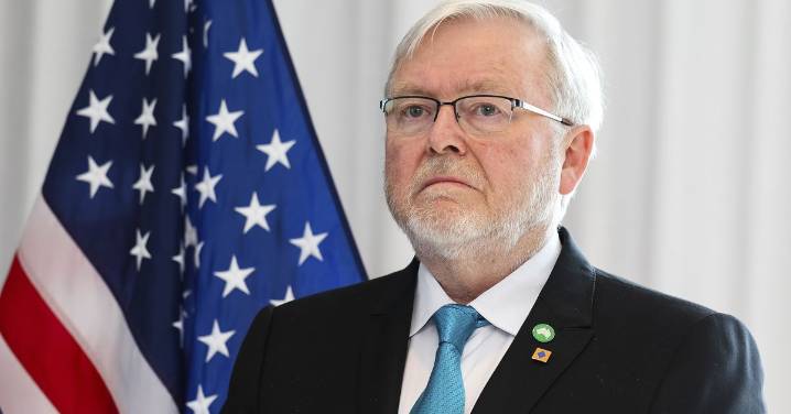Anthony Albanese backs 'magnificent' ambassador Kevin Rudd after Donald Trump clash