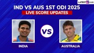 Cricket India vs Australia Live Score Updates of 1st ODI 2025: Australia Opt to Bowl First After Winning Toss, See Playing XIs of Both Teams
