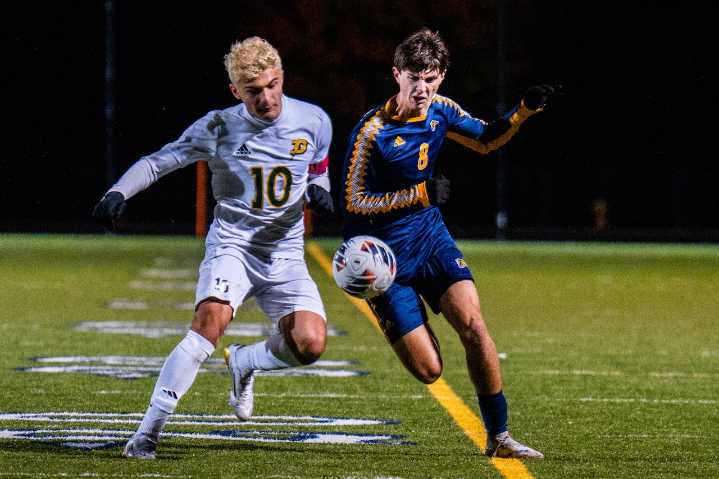 Top-ranked Portage Central soccer resets, romps in rain to 4th straight regional final