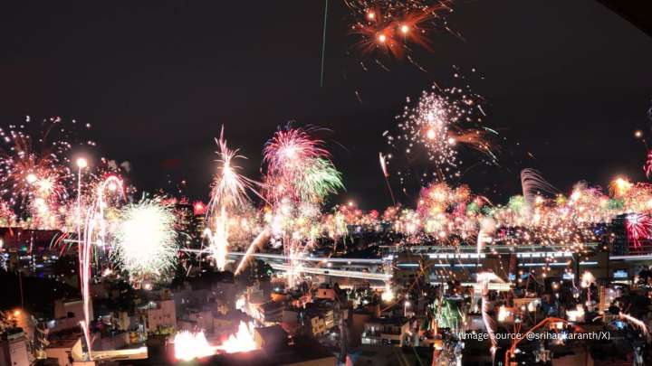 ‘Magical night sky’: Content creator captures Bengaluru’s breathtaking Diwali fireworks; FM Nirmala Sitharaman calls it ‘artistic’