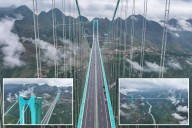 China opens world tallest bridge Huajiang Grand Canyon Bridge