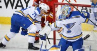 Jake Neighbours, Joel Hofer lead Blues to first win of season by beating Flames, 4