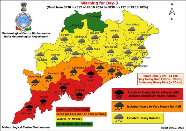 Cyclone Montha likely to intensify into severe cyclonic storm; Odisha braces for heavy rainfall