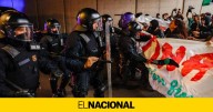 Destrozos, artefactos incendiarios y detenidos en una noche de protestas a favor de Palestina en Barcelona