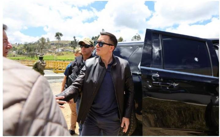 Ataque a la caravana presidencial en Ecuador: el Gobierno denunció un intento de asesinato contra Daniel Noboa