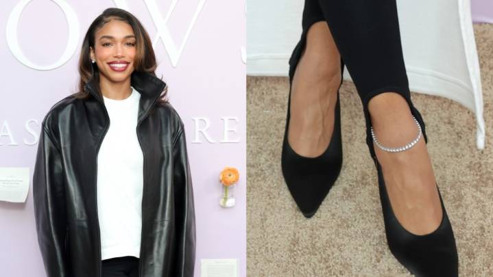 Lori Harvey Revives the Stirrup Leggings and Pumps Combo in LA