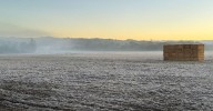 La bajada de temperaturas produce las primeras heladas en Xinzo de Limia y un manto de niebla en Ourense