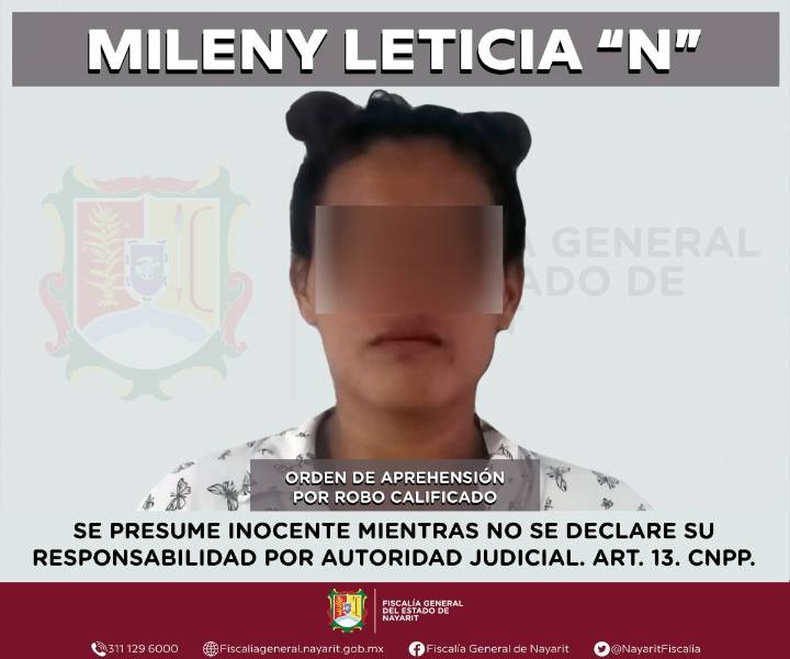 MILENY LETICIA “N” DETENIDA EN SANTIAGO IXCUINTLA