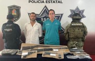 Detienen a dos hombres por portación de armas de uso exclusivo