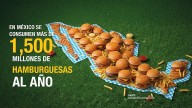 1,500 millones de hamburguesas consumidas al año en México