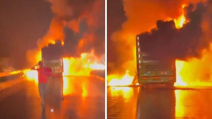 Andhra Pradesh Tragedy: At Least 10 Dead As Hyderabad–Bengaluru Volvo Bus Catches Fire After Collision In Kurnool; Chilling Video Surfaces