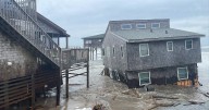 Houses Collapse Into the Ocean as Hurricanes Rage Offshore
