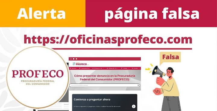 Profeco alerta por página falsa; pide no compartir datos personales