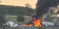 SCDOT: Fiery 18-wheeler crash causes all lanes to shut down on I