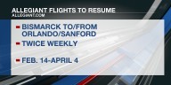 Flights to resume between Bismarck and Orlando