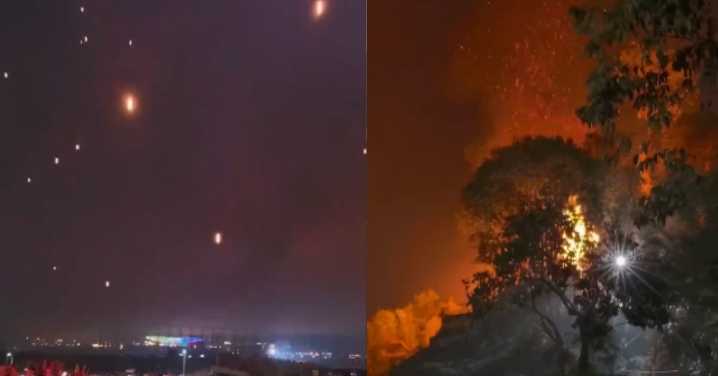 China: Show de fuegos artificiales con drones se sale de control y causa incendio