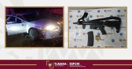 Aseguran arma de fuego de grueso calibre y vehículo abandonados en la colonia Rancho Las Flores