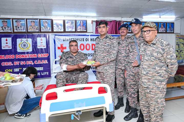 54 BN, CRPF Organises Blood Donation Camp