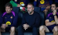 Who will be on the Barcelona touchline against Real Madrid today after Hansi Flick ban?