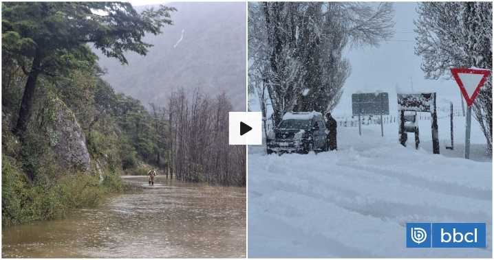 Zonas aisladas, remociones e inundaciones por sistema frontal en Aysén: dos provincias en alerta roja