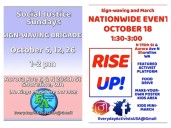 Social Justice Sundays - Principles and people on parade at the Shoreline-Edmonds line this Sunday and No Kings /Rise Up national event October 18, 2025