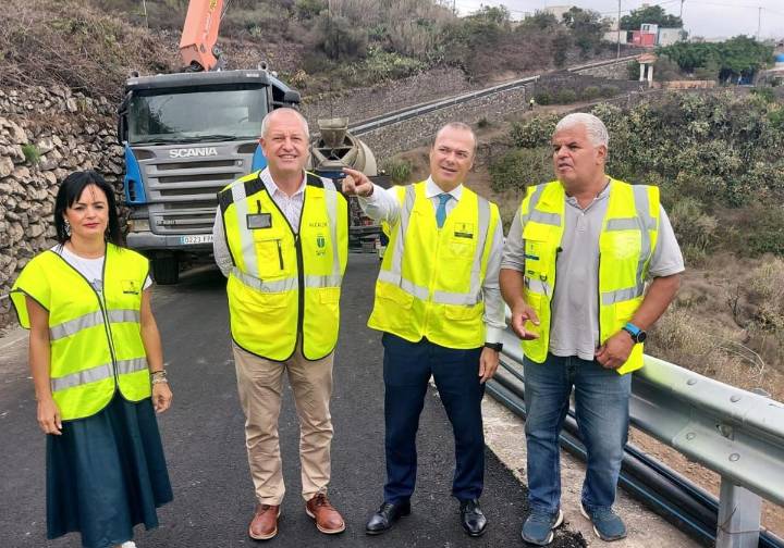 El Cabildo concluye las obras de reparación y mejora de la carretera de El Faro, en Teror