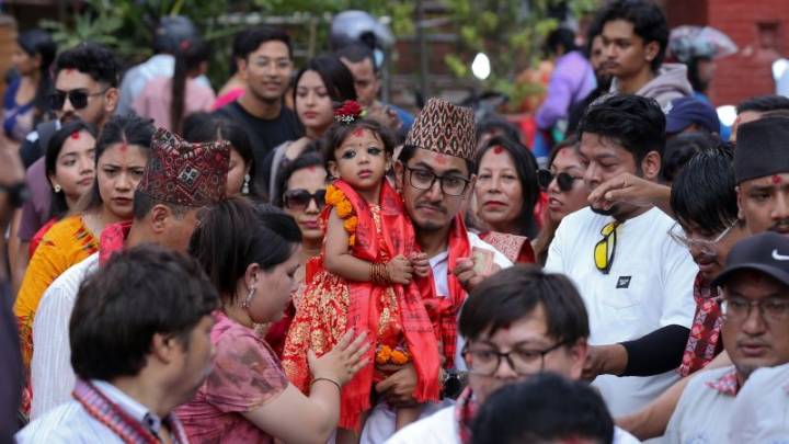 2-year-old girl chosen in Nepal as new living goddess worshipped by both Hindus and Buddhists