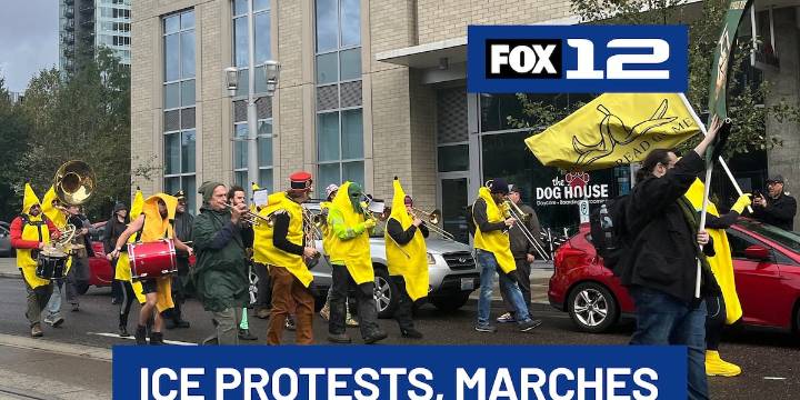 Portlanders rally for, against ICE after ‘Emergency Naked Bike Ride’