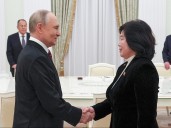Top North Korea diplomat meets with Putin on visit to Russia