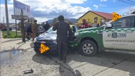 Accidente de tránsito en Puerto Natales involucra a vehículo de Carabineros y un taxi