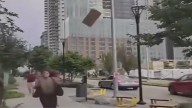 Plywood falls from Seattle construction site toward walkers