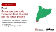 Protección Civil envía una alerta en la comarca del Montsià por riesgo de lluvias torrenciales