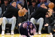 Justin Herbert saves girlfriend Madison Beer from flying ball at Lakers game