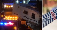 Caravan stolen with three kids inside before driver lost control and crashed
