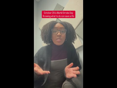 Oct. 29 is World Stroke Day: Knowing what to do can save a life