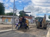 Avanzan los trabajos de recuperación de la calle Sucre de Cagua