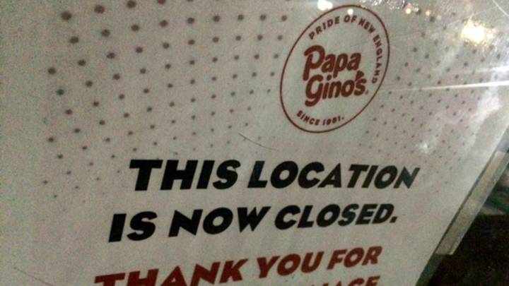 Papa Gino’s in Hyde Park has closed, only one now remaining in Boston
