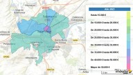 Mapa de la riqueza en Salamanca: hasta 20.500 euros de diferencia en la renta media de los barrios