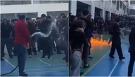 Video registra momento en que lanzan bomba molotov a profesor dentro del Instituto Nacional