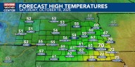 Cooler and windy with a rain chance Saturday