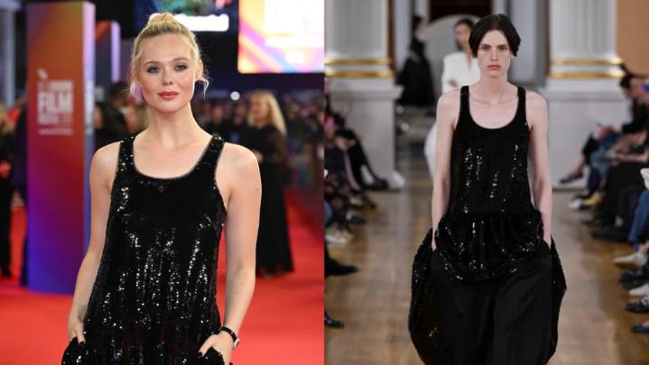 Elle Fanning Sparkles in Simone Rocha at London Film Festival