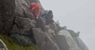 Storm Amy walker in shorts makes bizarre comment to mountain rescue team sent to save him