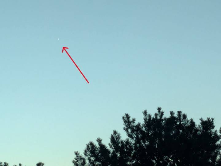 That bright object in the western sky? A balloon