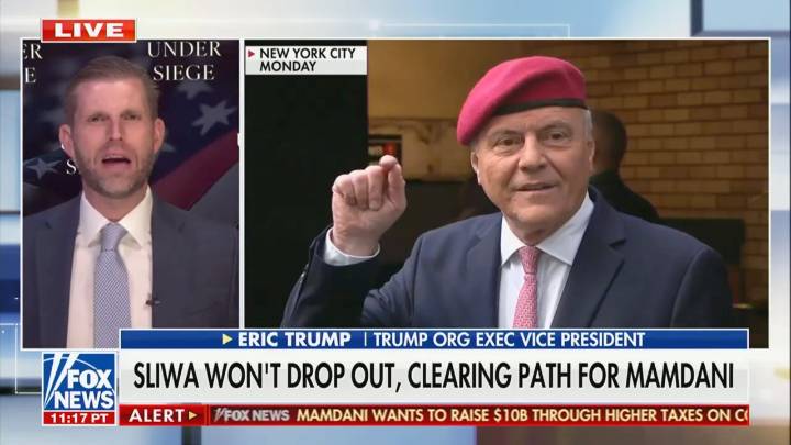 Eric Trump Says Sliwa Should Drop Out So Cuomo Has a Chance in NYC Mayoral Race